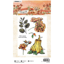Transparent stamp - StudioLight - Autumn blossoms rose pumpkin