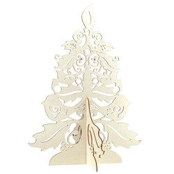 Christmas Tree 3D Openwork 29x21cm