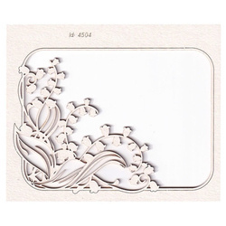 Chipboard - Lilly of the valley - Rectangle Frame 01