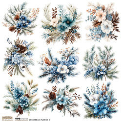 Stickers paper - ScrapLove - Christmas Flower 2 winter bouquets