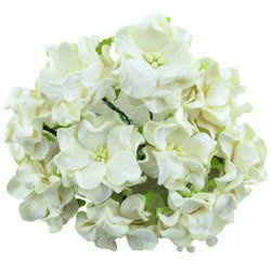 5 IVORY GARDENIAS 6CM