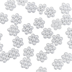 White pearl flowers 9 mm - approx. 30 pcs