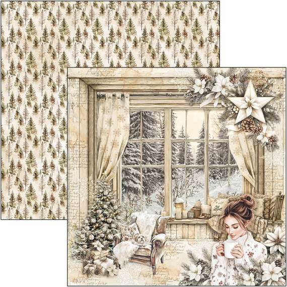 Set of scrapbooking papers 30x30cm - Paper Pad - Ciao Bella - Winter Season