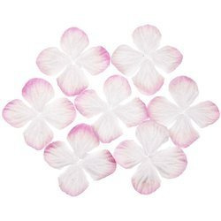 100 2-TONE BABY PINK HYDRANGEA BLOOMS 50MM