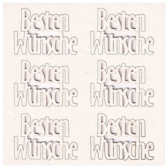 Chipboard lettering Beste Wünsche (Best Wishes)