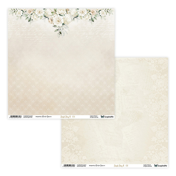Scrapbooking papers set of 30x30 cm - ScrapAndMe - Simple Story 4