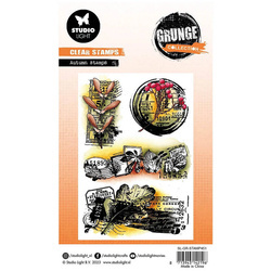 Transparent stamp - StudioLight - Autumn Grunge collection autumn leaves