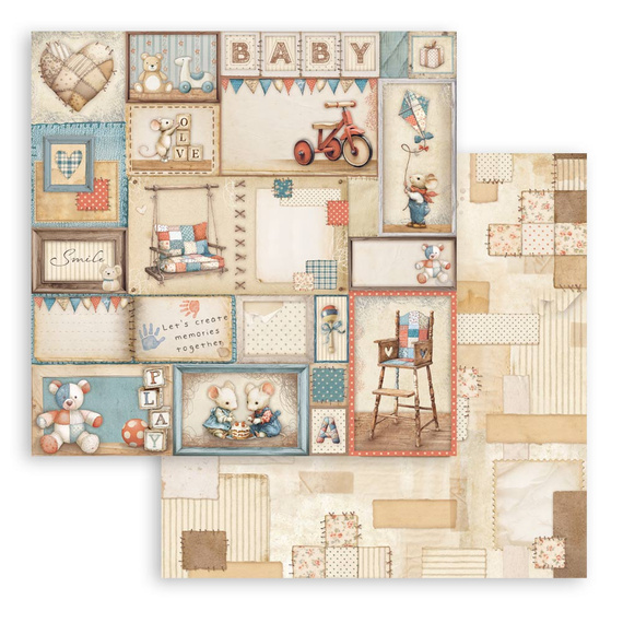 Scrapbooking Craft Papier Set 20x20 - Stamperia - Baby