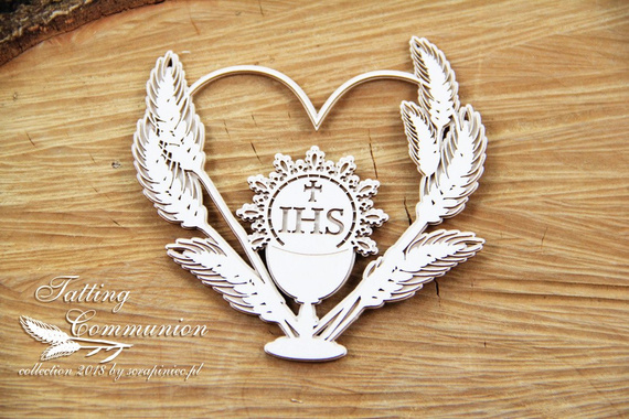 Chipboard - heart - 2 layers - Tatting Communion 