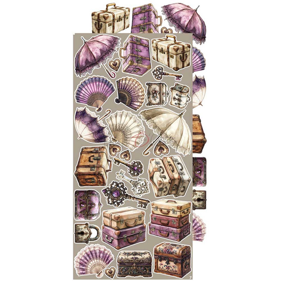 Time scrapbooking accessories set - Craft o'clock - Plum & Caramel - MIX