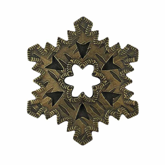 Electroplated metal ornament - Snowflake 1.1