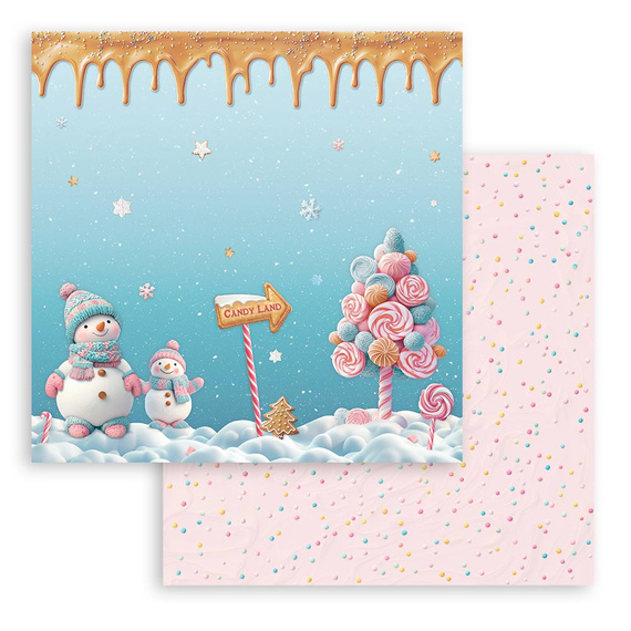 Set of 30x30 scrapbooking papers - Stamperia - Candy Christmas 