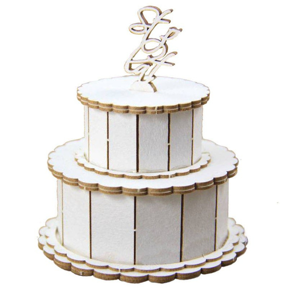 Chipboard Die Cut 3D - 3D basic cake - Scrapiniec