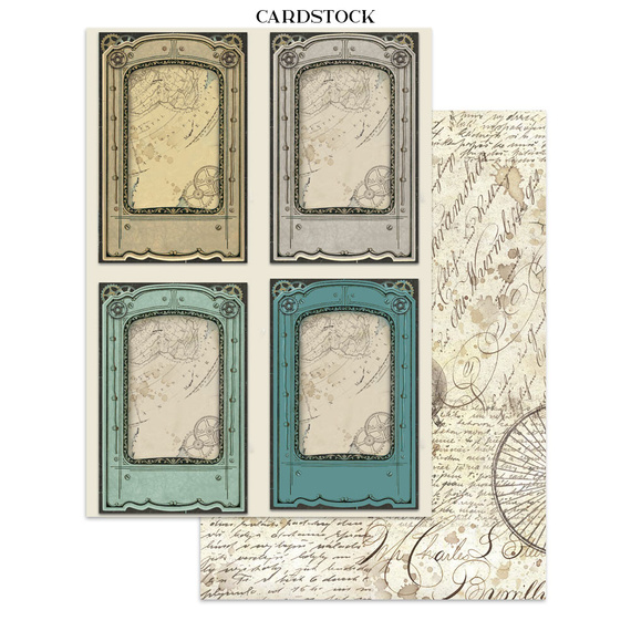Junk Journal set of papers, stickers and elements - Voyages Fantastiques - Stamperia 