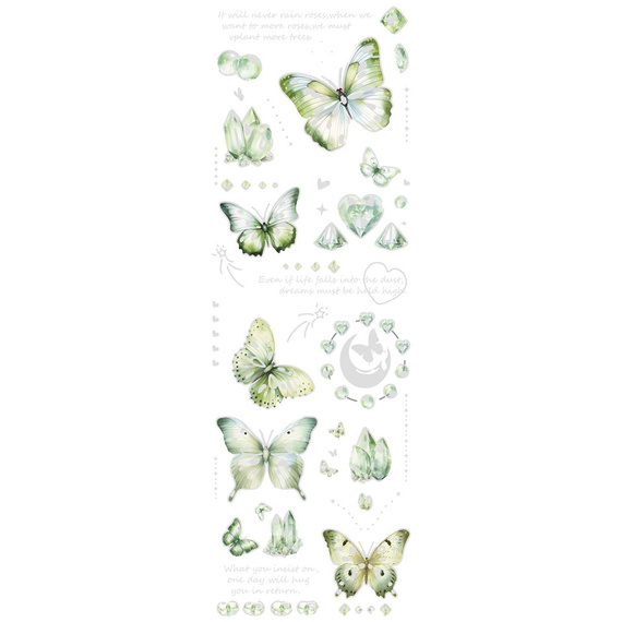 Stickers foil - Green butterflies