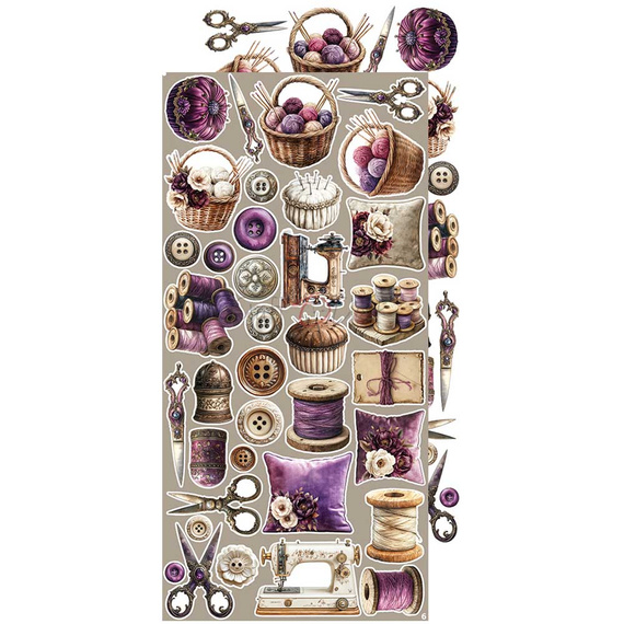 Time scrapbooking accessories set - Craft o'clock - Plum & Caramel - MIX