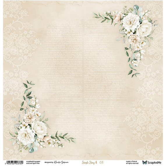 Scrapbooking paper 30x30 - ScrapAndMe - Simple Story 4 03/04