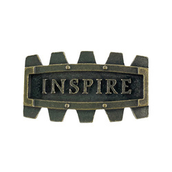 Electroplated metal ornament - Inspire frame