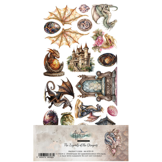 Set of 15x30 scrapbooking papers - Alchemy of Art - In purple color
