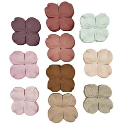 100 MIXED VINTAGE COLOUR HYDRANGEA BLOOMS 35mm