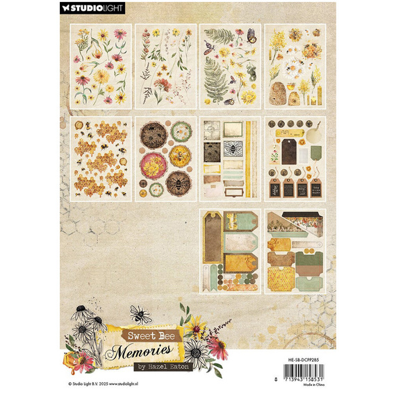 A5 scrapbooking paper set with elements - StudioLight - Sweet Bee Memories