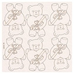 Chipboard Party Teddies with heart - Babyland