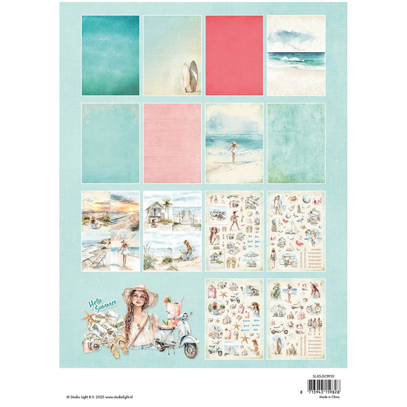Scrapbooking Craft Papier Set and A4 scrapbooking elements - Blooming Spring