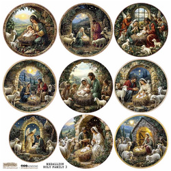 Stickers paper - ScrapLove - Medallion Holy Family 3 - Medallions Holy Family