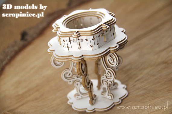 Chipboard - Baptismal font 3D 