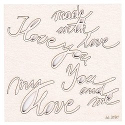 Chipboard Brush art script - Love