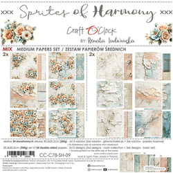 Set of scrapbooking papers 20x20 - Craft o'clock - Sprites of Harmony mix