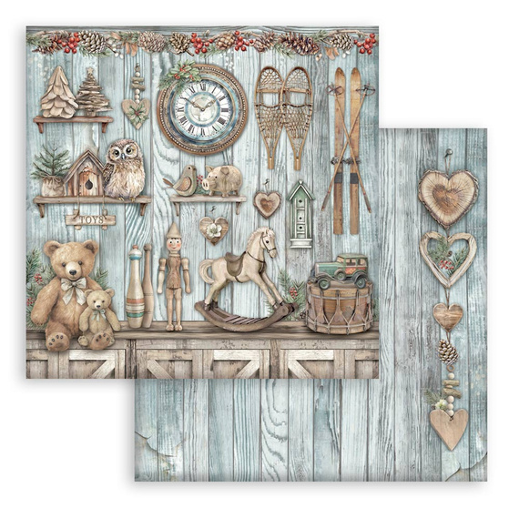 Set of 30x30 scrapbooking papers - Stamperia - The Owl's House