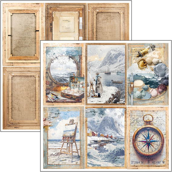 Set of scrapbooking papers 30x30cm - Paper Pad - Ciao Bella - Winter Season