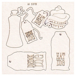 Chipboard - Eat me, Drink me - Alice in Wonderland