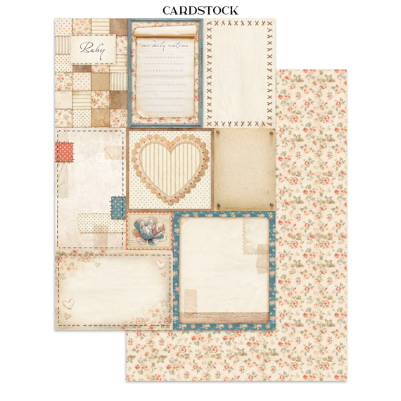 Junk Journal set of papers, stickers and elements - Baby - Stamperia 