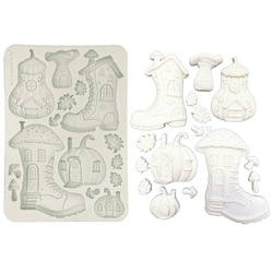 Silicone mold - Whispering Woods shoes, houses - Stamperia