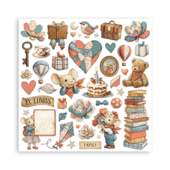 Set of scrapbooking papers 30x30 - Family - Stamperia