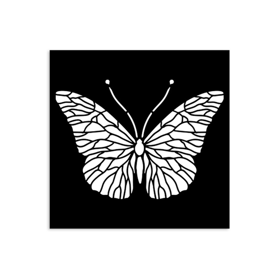 3D Mixed Media Stencil 12x12cm - Quiet Days buttefly - Stamperia 