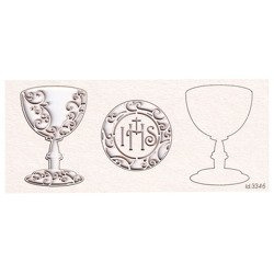 Chipboard First Communion set- 03 Innocence (3 pcs) - 3D 
