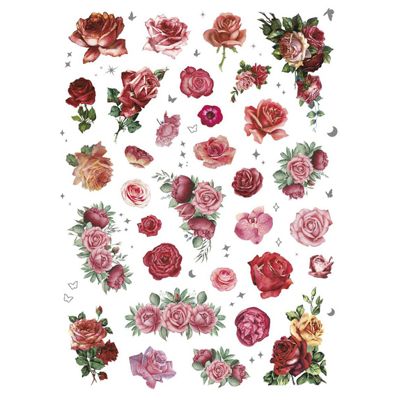 Stickers foil - Red butterflies