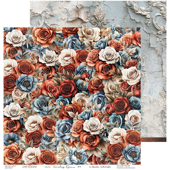 Set of scrapbooking papers 30x30 - Craft o'clock - Timeless Grace