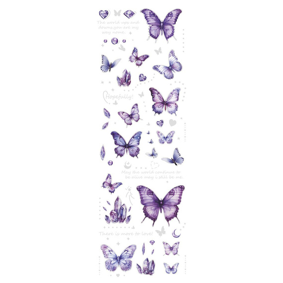 Stickers foil - Purple butterflies