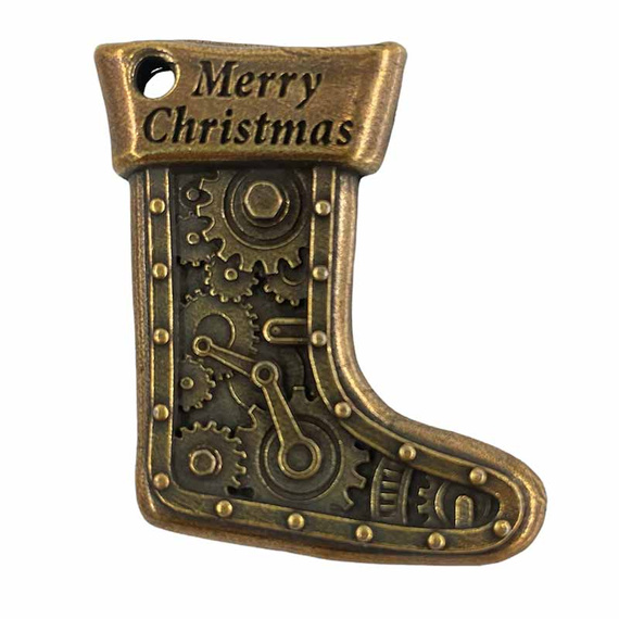 Electroplated metal ornament - Gift Sock 3.1