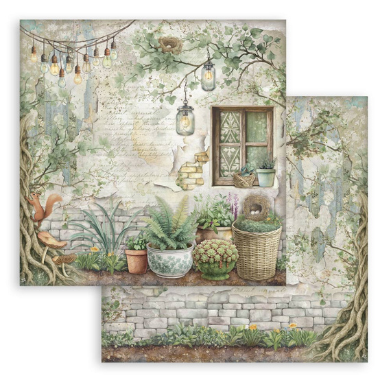 Scrapbooking Craft Papier Set 20x20 - Stamperia - Herbarium Silvae