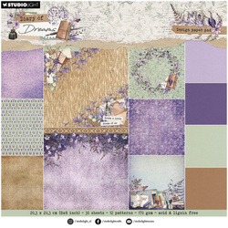 Set of scrapbooking papers 20x20 - StudioLight - Diary of Dreams