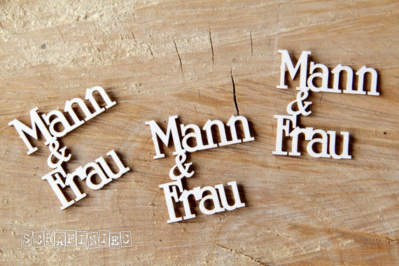 Chipboard lettering Mann & Frau 