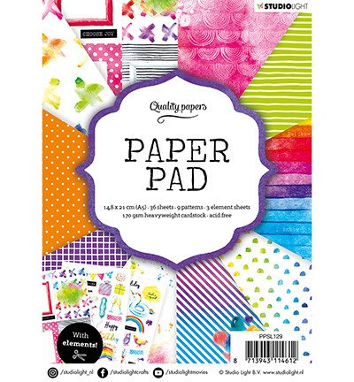 Scrapbooking Craft Papier Set A5 - StudioLight - Rainbow No. 129