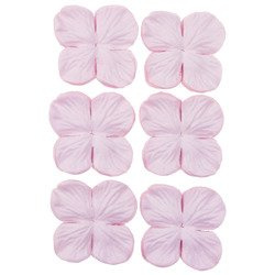 100 ROSE PINK HYDRANGEA BLOOMS 50MM