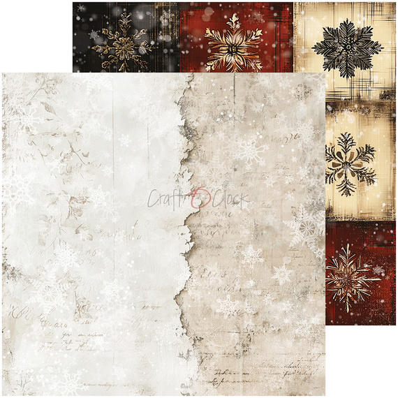 Set of scrapbooking papers 20x20 - Craft o'clock - Oh Christmas Night mix