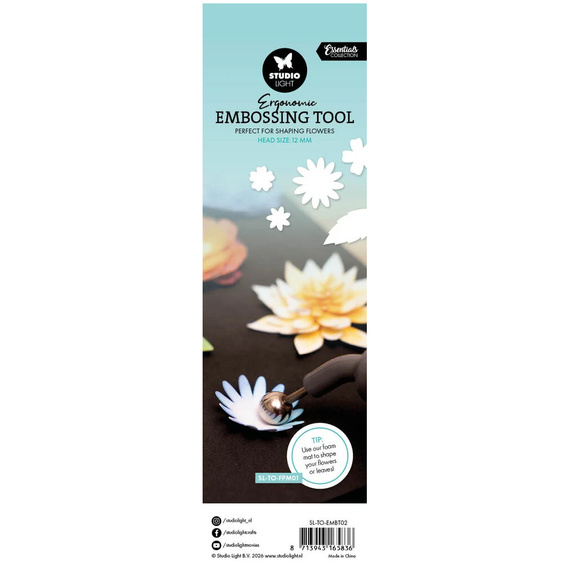 Ergonomic Embossing Tool 12 mm perfect for styling flowers – Studio Light